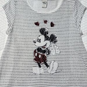 Disney by Lauren Conrad Mickey Mouse Striped Women's Shirt Small